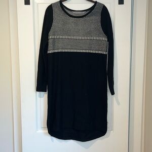 Athleta sweater dress, black and white